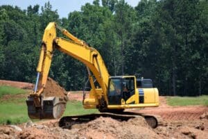 yellow excavator