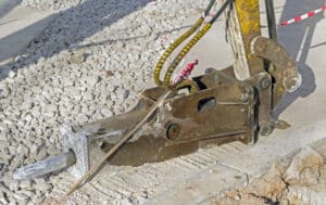 excavator hammer attachment